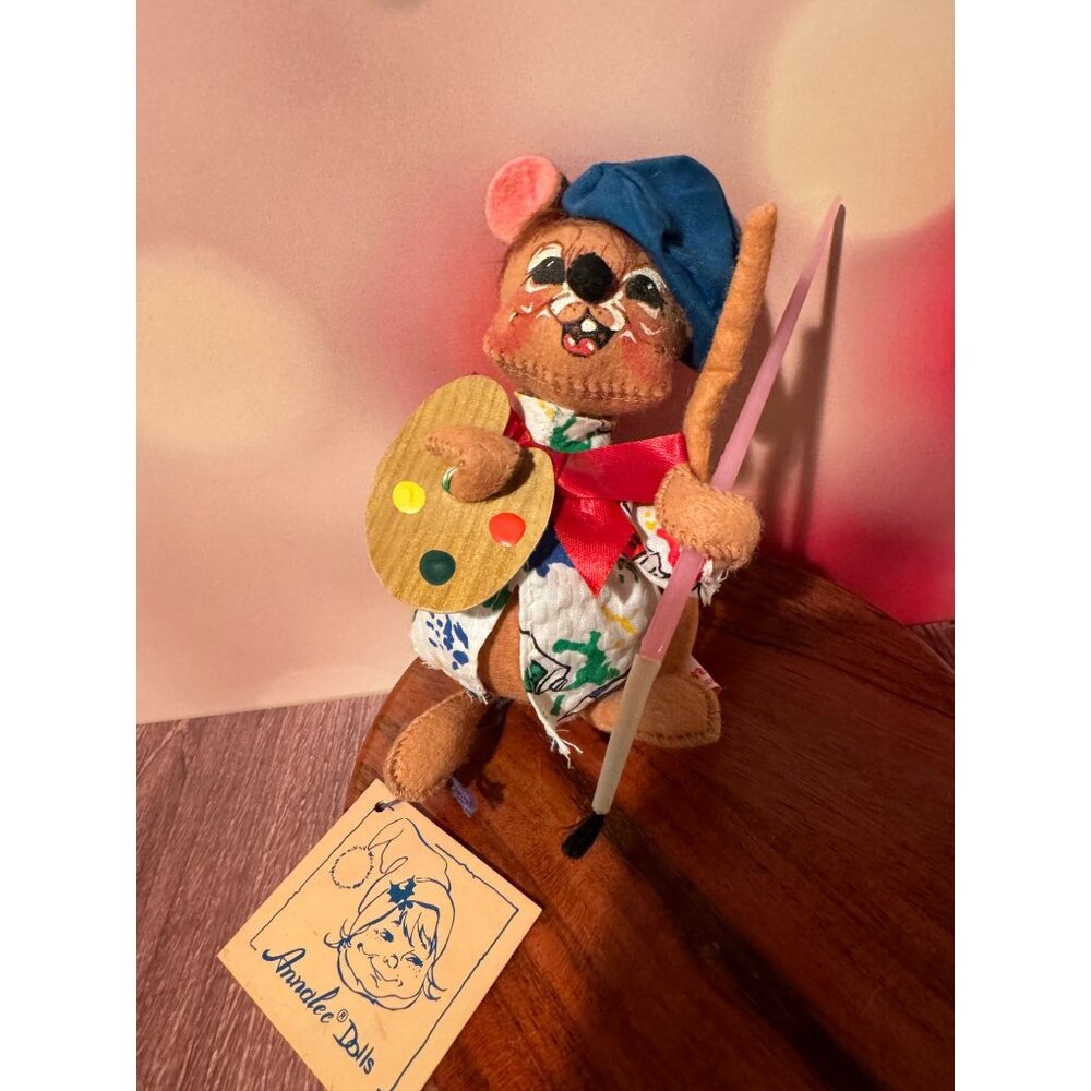 Vintage‎ 1990 Annalee Artist Mouse Doll – Code #2006 – With Original Tag